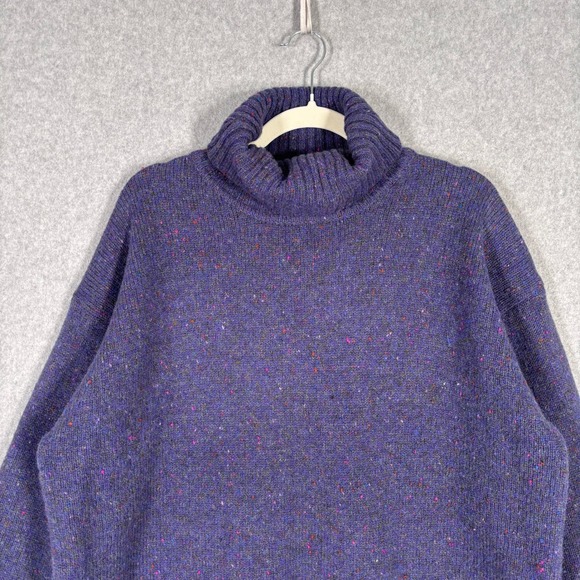 Vintage Y2K Express Tricot Speckled Wool Sweater‎ Large Slouchy Cozy Heritage - Picture 2 of 9
